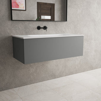 Raffinata One Drawer Vanity Unit With Beyondstone Basin - Matt Dust 1000mm