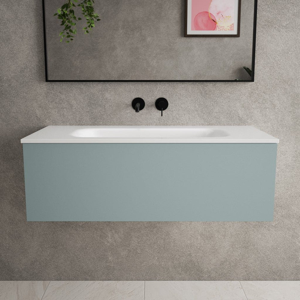 Raffinata One Drawer Vanity Unit With Beyondstone Basin - Matt Fjord 1000mm image