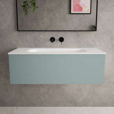 Raffinata One Drawer Vanity Unit With Beyondstone Basin - Matt Fjord 1000mm