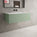 Raffinata One Drawer Vanity Unit With Beyondstone Basin - Matt Light Green 1000mm