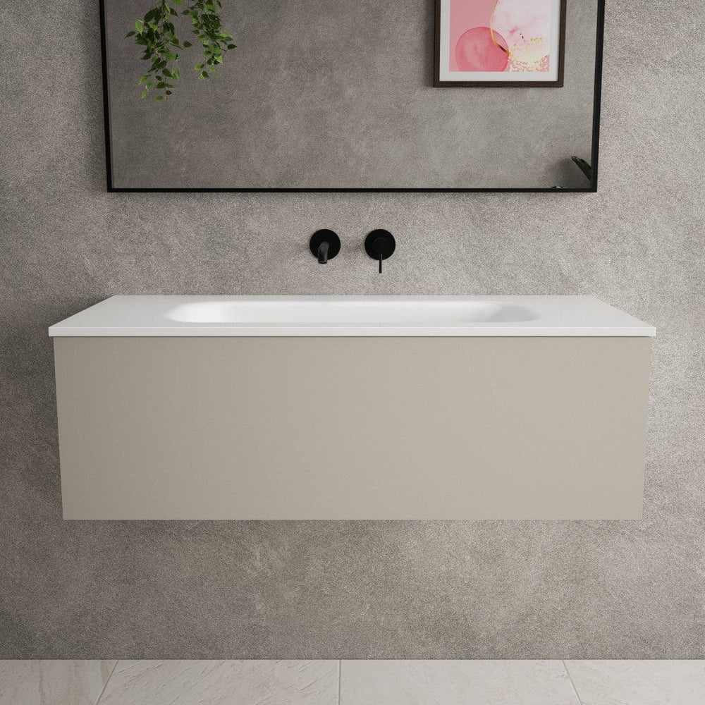 Raffinata One Drawer Vanity Unit With Beyondstone Basin - Matt Stone 1000mm image