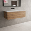 Raffinata One Drawer Vanity Unit With Beyondstone Basin - Oak 1000mm image