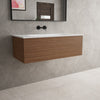 Raffinata One Drawer Vanity Unit With Beyondstone Basin - Walnut 1000mm image