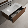 Raffinata One Drawer Vanity Unit With Beyondstone Basin - Walnut 1000mm image