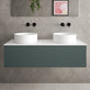 Raffinata Single Drawer Countertop Vanity Unit - Matt Dark Green 1200mm image