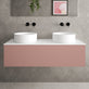 Raffinata Single Drawer Countertop Vanity Unit - Matt Pink 1200mm image