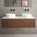 Raffinata Single Drawer Countertop Vanity Unit - Walnut 1200mm
