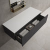Raffinata Single Drawer Countertop Vanity Unit - Dark Concrete 1200mm image