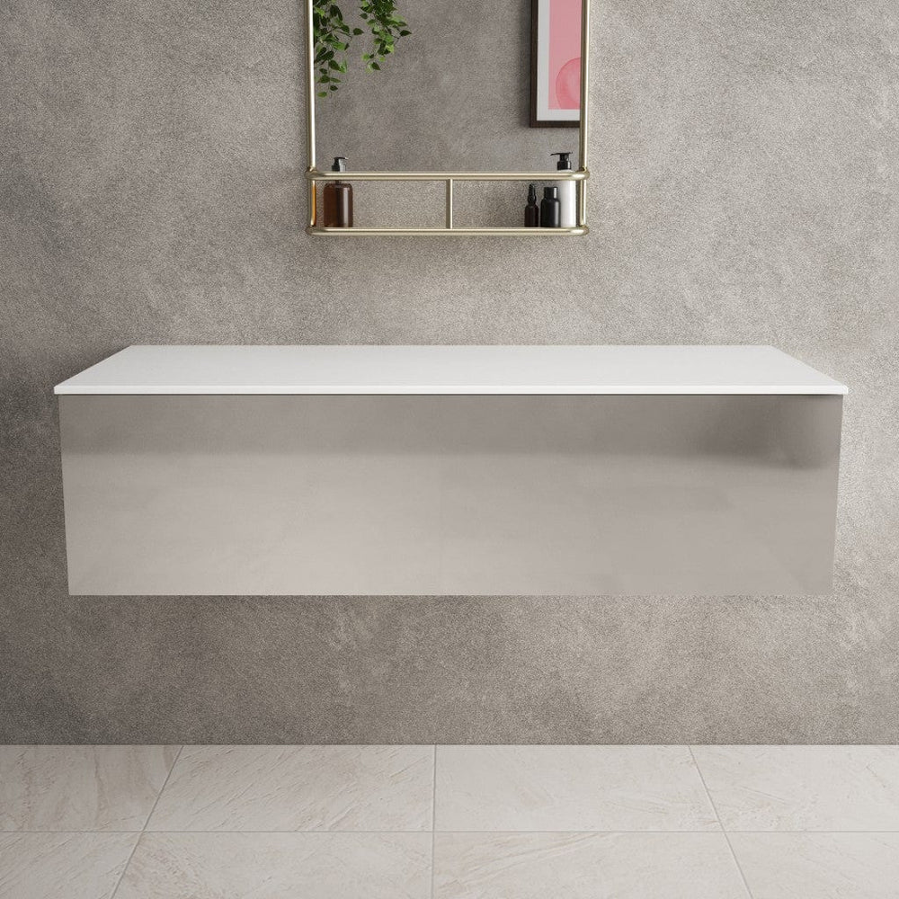 Raffinata Single Drawer Countertop Vanity Unit - Gloss Cashmere 1200mm