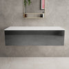 Raffinata Single Drawer Countertop Vanity Unit - Gloss Dust 1200mm image