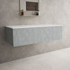 Raffinata Single Drawer Countertop Vanity Unit - Light Concrete 1200mm image