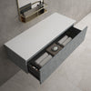 Raffinata Single Drawer Countertop Vanity Unit - Light Concrete 1200mm image