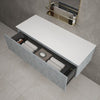 Raffinata Single Drawer Countertop Vanity Unit - Light Concrete 1200mm image