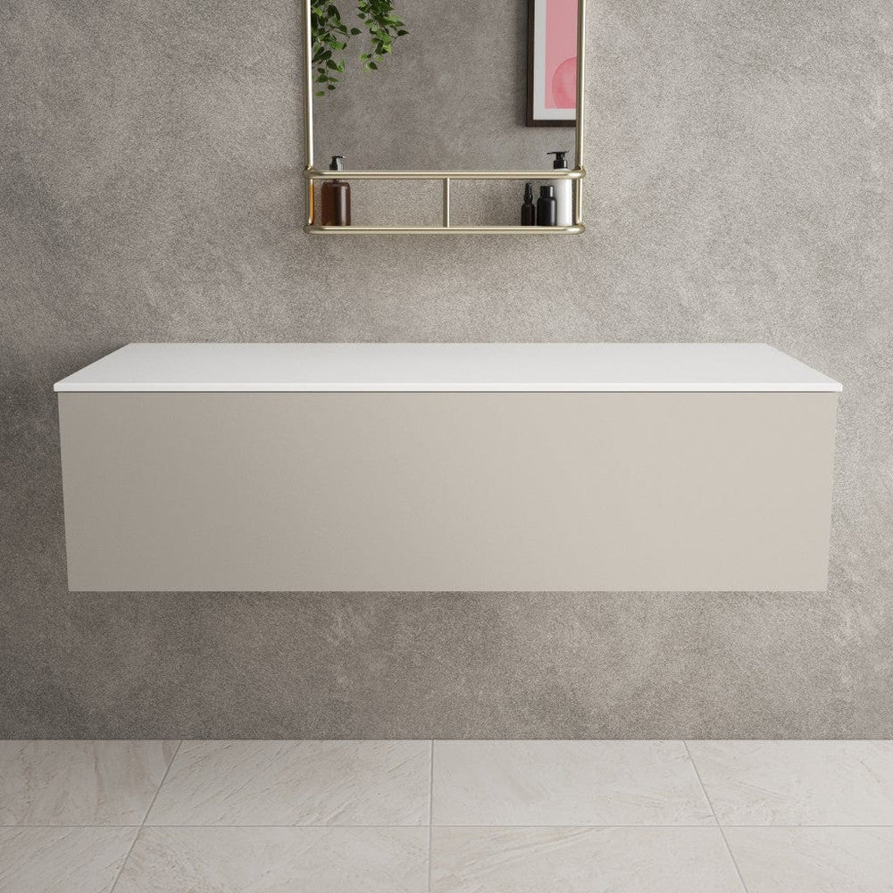 Raffinata Single Drawer Countertop Vanity Unit - Matt Cashmere 1200mm