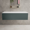 Raffinata Single Drawer Countertop Vanity Unit - Matt Dark Green 1200mm image