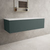 Raffinata Single Drawer Countertop Vanity Unit - Matt Dark Green 1200mm image