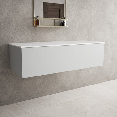 Raffinata Single Drawer Countertop Vanity Unit - Matt Dove 1200mm