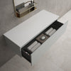 Raffinata Single Drawer Countertop Vanity Unit - Matt Dove 1200mm image