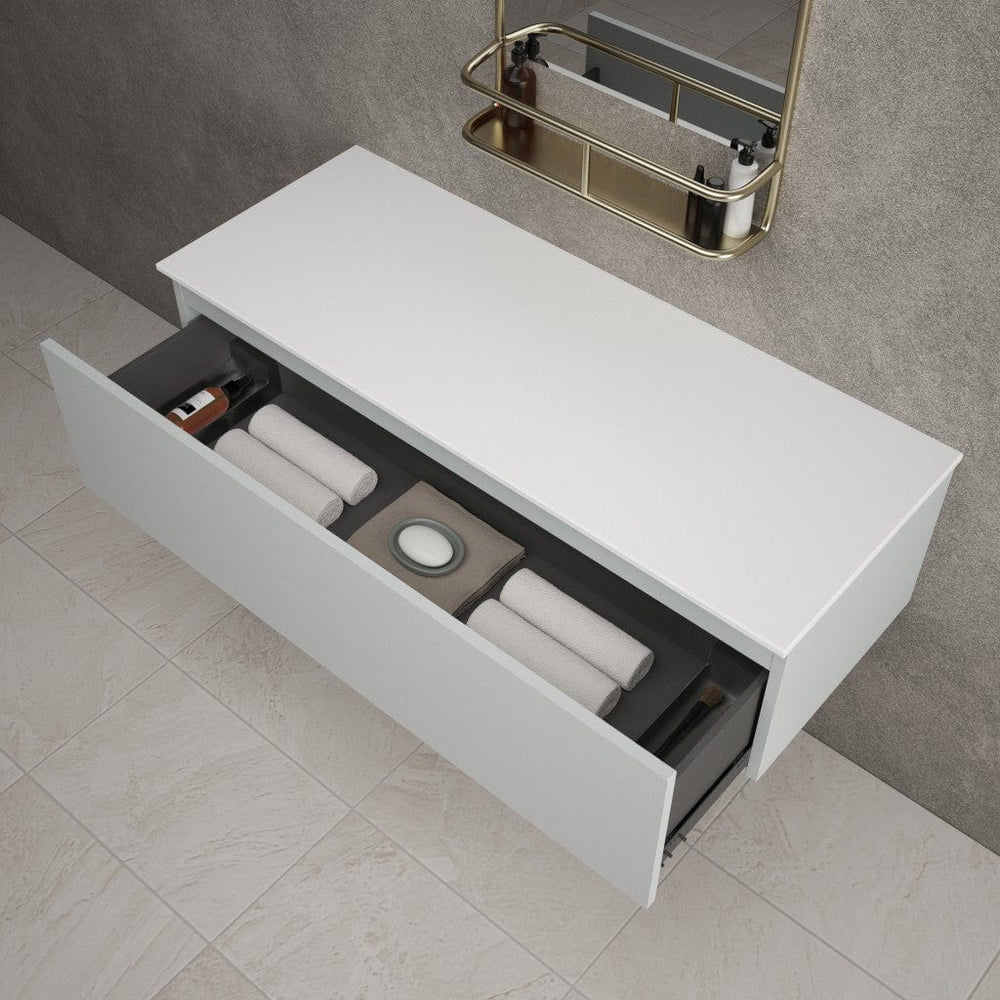 Raffinata Single Drawer Countertop Vanity Unit - Matt Dove 1200mm