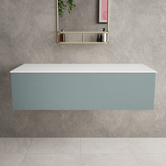 Raffinata Single Drawer Countertop Vanity Unit - Matt Fjord 1200mm