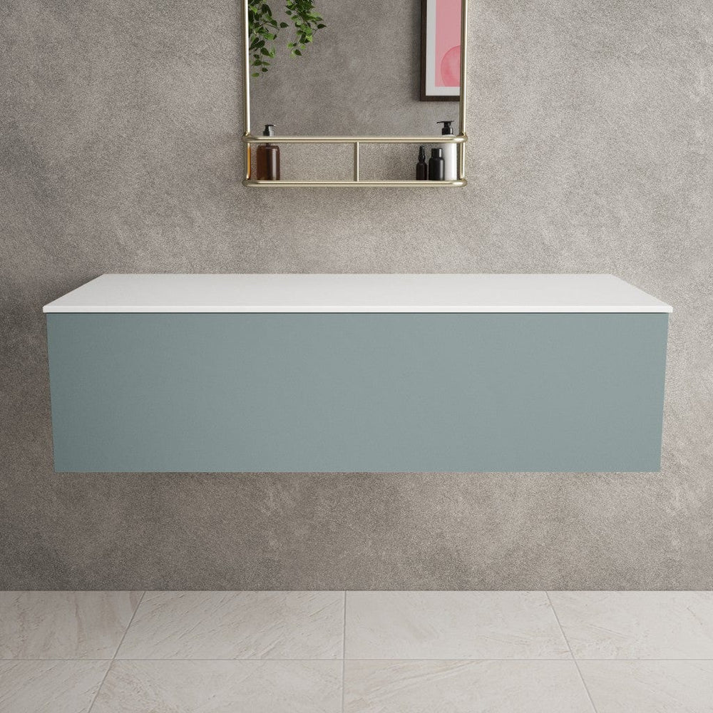 Raffinata Single Drawer Countertop Vanity Unit - Matt Fjord 1200mm