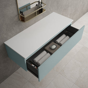Raffinata Single Drawer Countertop Vanity Unit - Matt Fjord 1200mm