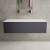 Raffinata Single Drawer Countertop Vanity Unit - Matt Graphite 1200mm image