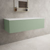 Raffinata Single Drawer Countertop Vanity Unit - Matt Light Green 1200mm image