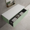Raffinata Single Drawer Countertop Vanity Unit - Matt Light Green 1200mm image