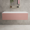 Raffinata Single Drawer Countertop Vanity Unit - Matt Pink 1200mm image