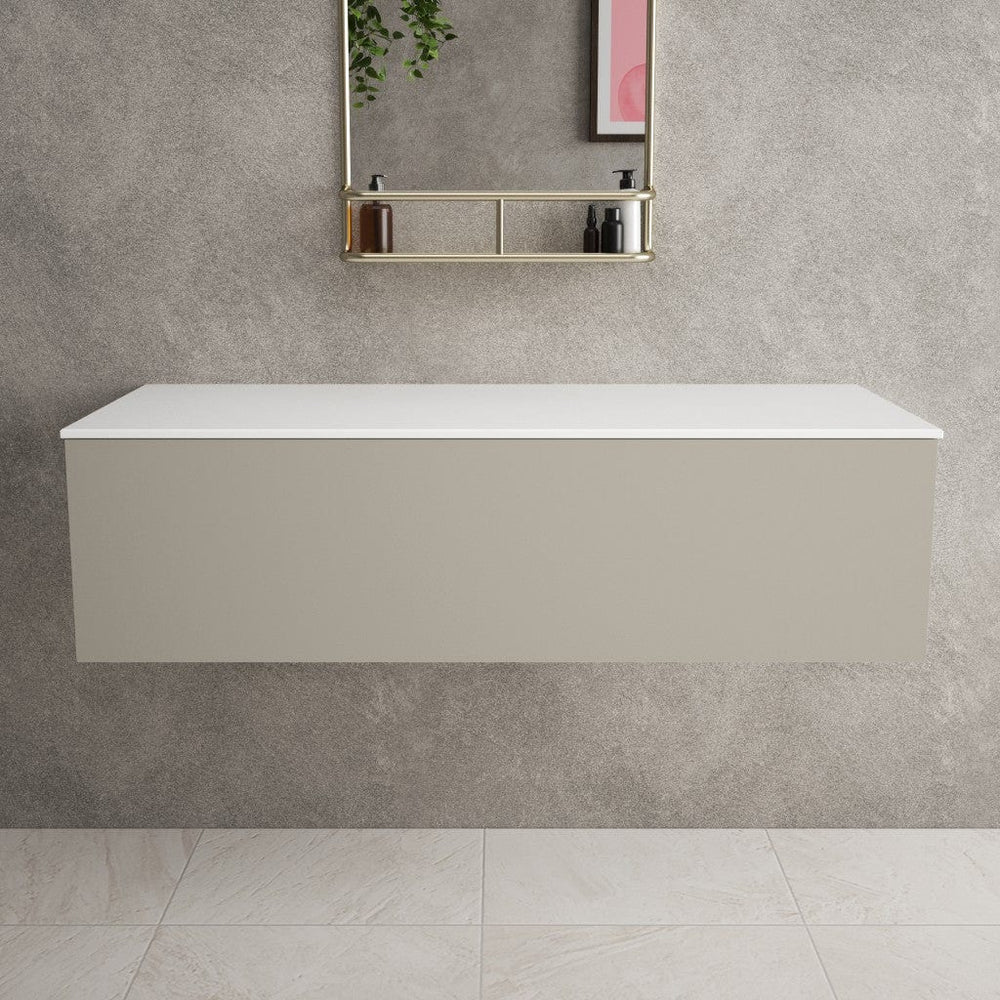 Raffinata Single Drawer Countertop Vanity Unit - Matt Stone 1200mm