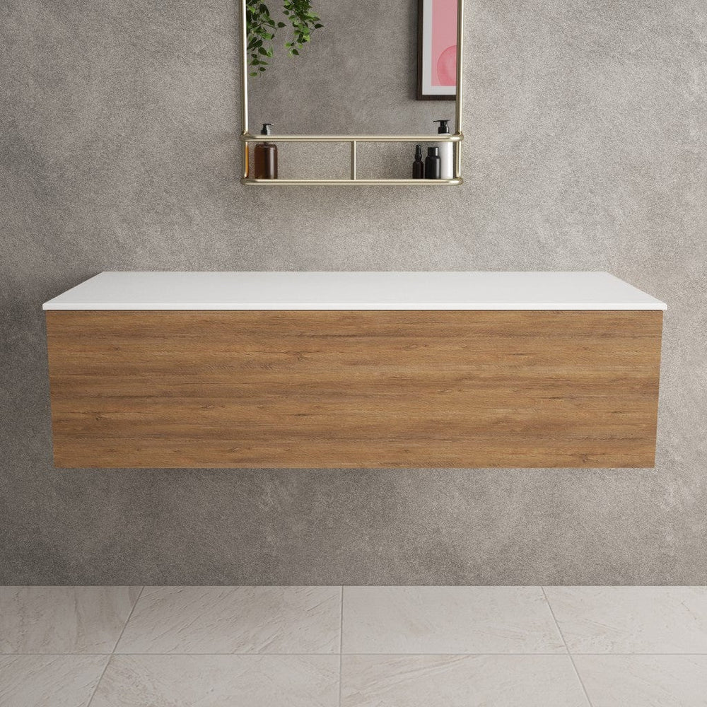 Raffinata Single Drawer Countertop Vanity Unit - Oak 1200mm