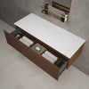 Raffinata Single Drawer Countertop Vanity Unit - Walnut 1200mm image