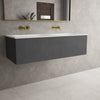 Raffinata One Drawer Vanity Unit With Beyondstone Double Basin - Dark Concrete 1200mm image