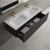 Raffinata One Drawer Vanity Unit With Beyondstone Double Basin - Dark Concrete 1200mm image