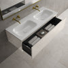 Raffinata One Drawer Vanity Unit With Beyondstone Double Basin - Gloss Cashmere 1200mm image