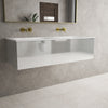 Raffinata One Drawer Vanity Unit With Beyondstone Double Basin - Gloss Dove 1200mm image