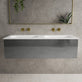 Raffinata One Drawer Vanity Unit With Beyondstone Double Basin - Gloss Dust 1200mm image