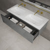 Raffinata One Drawer Vanity Unit With Beyondstone Double Basin - Gloss Dust 1200mm image