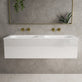 Raffinata One Drawer Vanity Unit With Beyondstone Double Basin - Gloss White 1200mm image