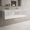 Raffinata One Drawer Vanity Unit With Beyondstone Double Basin - Gloss White 1200mm image