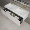Raffinata One Drawer Vanity Unit With Beyondstone Double Basin - Gloss White 1200mm image