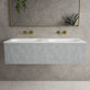 Raffinata One Drawer Vanity Unit With Beyondstone Double Basin - Light Concrete 1200mm image