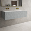 Raffinata One Drawer Vanity Unit With Beyondstone Double Basin - Light Concrete 1200mm image