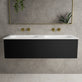 Raffinata One Drawer Vanity Unit With Beyondstone Double Basin - Matt Black 1200mm image