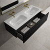 Raffinata One Drawer Vanity Unit With Beyondstone Double Basin - Matt Black 1200mm image