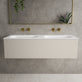 Raffinata One Drawer Vanity Unit With Beyondstone Double Basin - Matt Cashmere 1200mm image