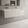 Raffinata One Drawer Vanity Unit With Beyondstone Double Basin - Matt Cashmere 1200mm image