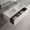 Raffinata One Drawer Vanity Unit With Beyondstone Double Basin - Matt Cashmere 1200mm image