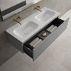 Raffinata One Drawer Vanity Unit With Beyondstone Double Basin - Matt Dust 1200mm image